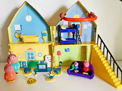 Peppa Pig House With Figures And Accessories Original Playset Vintage Toy • £19.99