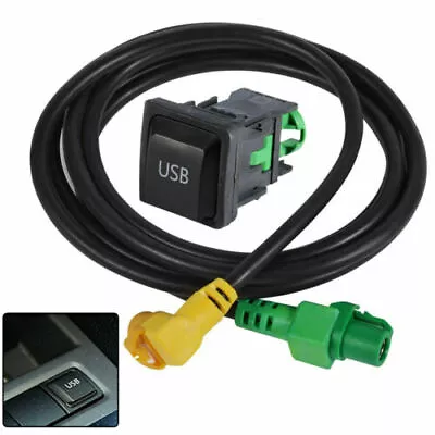 BEST Vehicle USB AUX Button Switch Cable For VW Rabbit GOLF JETTA Radio RCD310 • $13.15