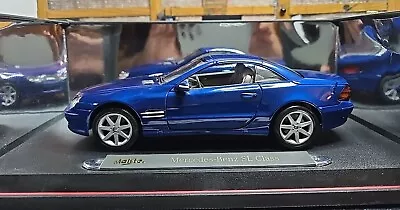 Maisto 1/18 Scale Diecast Mercedes-Benz SL-Class - Blue Model Car Boxed • £53.99