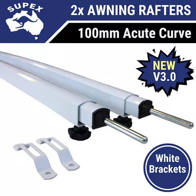 2x Supex 563VA Acute Curved Roof Rafter For Roll-Out Caravan Awning Rafters • $109