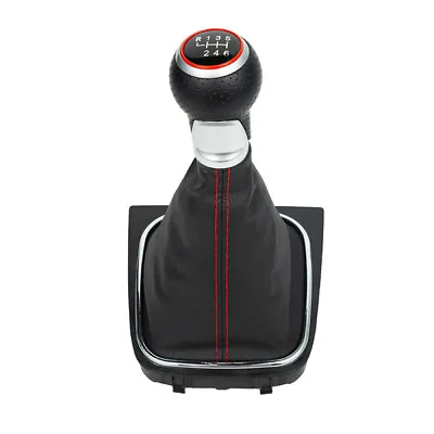 6 Speed Gear Shift Knob Shifter Boot For VW Golf 5 MK5 6 MK6 GTI GTD R32 R20 • $22.44