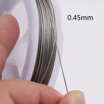 £4.13 • Buy 1Roll/100m Strong Stainless Steel Beading Wire Tiger Tail DIY Jewelry Making DIY