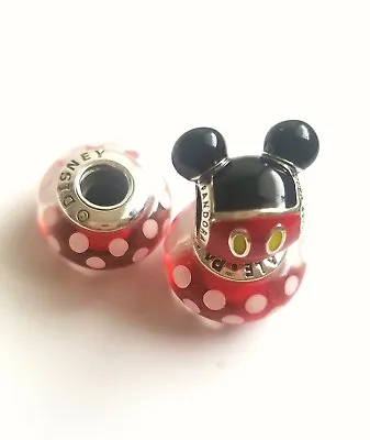 Set Of 3 Authentic Disney Pandora Exclusive Mickey Mouse Playful Icon+ Polka Dot • $59.99