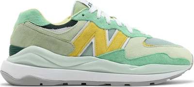 $225 • Buy STAUD X NEW BALANCE Agave Green 57/40 Suede Running Sneakers Shoes M 4.5 W 6.5