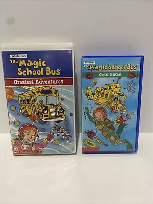 Scholastic The Magic School Bus Lot Of 2 Clamshell Hard Case VHS - Gets Eaten • $9.96