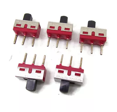 (5-pcs) C&K 1101 SPDT Mini Slide Switches 6A 120V PCB Mount ON-ON ~ US SELLER • $8.99