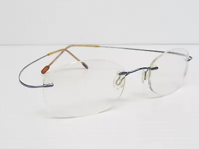 Marchon Airlock 2 720 Blue Rimless Eyeglasses Frames 22 150 Designer • $56