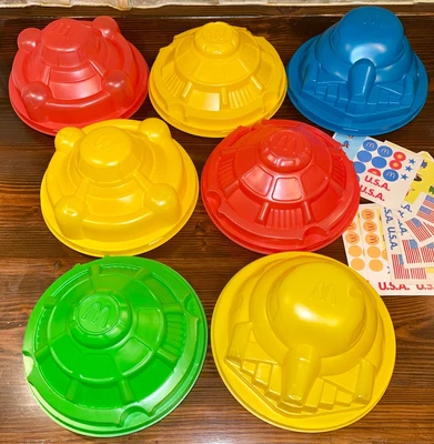 $74.95 • Buy McDonald's Vintage Spaceship Flying Saucer Happy Meal Container 1981 Lot Of 7