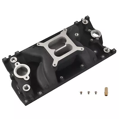 Intake Manifold Dual Plane BK For Small Block Chevy SBC Vortec 283 307 350 327 • $139.99