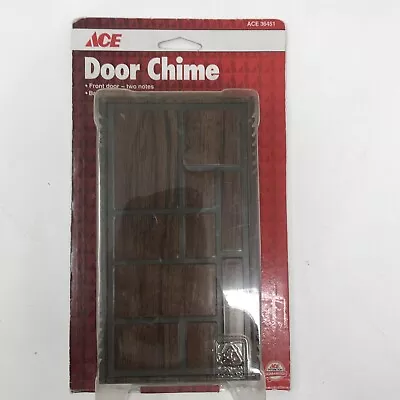 Wired Ace Door Chime 2 Sound Faux Wood Brown Door Bell - NOS 36451 • $14.62