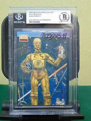 1993-95 Star Wars Galaxy Card #111 C-3PO Jean Giraud Moebius SIGNED BAS Beckett! • $349.90