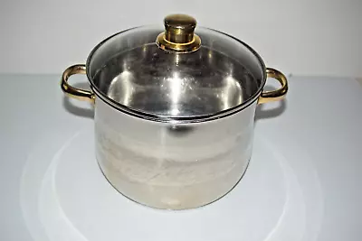 Command Performance Gold 18/10 Stainless Steel 8Qt.Stock Pot  Cuisine Cookware • $38.57