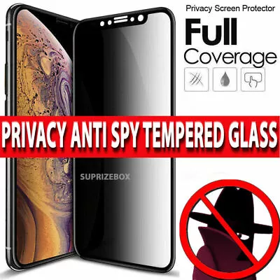 Full Privacy Tempered Glass Screen Protector For IPhone 15 14 13 Pro Max 11 12 X • £0.99