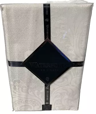 WATERFORD FINE LINENS Tablecloth CELESTE Silver 70 X 84 In Oblong Rectangle • $46.50