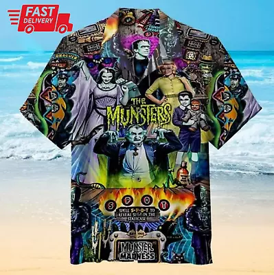 The Munsters Hawaiian Shirt.. New Summer Shirt Aloha New Summer..summer • $12.74