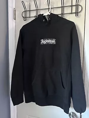 Supreme Black Bandana Box Logo Hoodie • $125