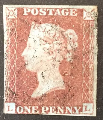 GB Queen Victoria  1d Penny Red  VFU Stamp  L-L   LH • $6.22