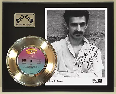 Frank Zappa  Who Are The Brain Police Re-Print Signed Record Display Wood Plaque • $99.95