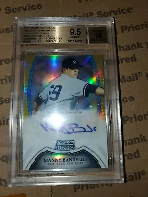 Manny Banuelos Bowman Sterling Prospect Autograph Rookie RC BGS 9.5 -10 Auto AU  • $70