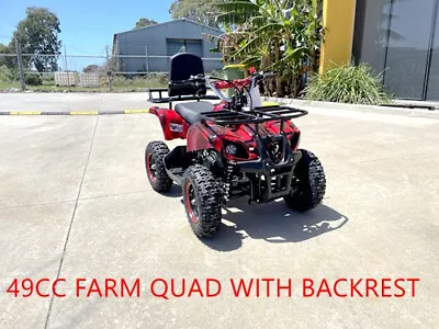 49cc Farm Quad Bike Atv Buggy Kids 4 Wheeler Pocket Pit Dirt Bike  Mjmotor Red • $549