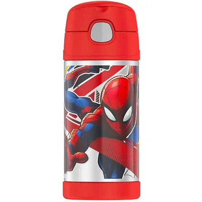 NEW Thermos FUNtainer S/Steel Drink Bottle Spiderman 355ml • $22