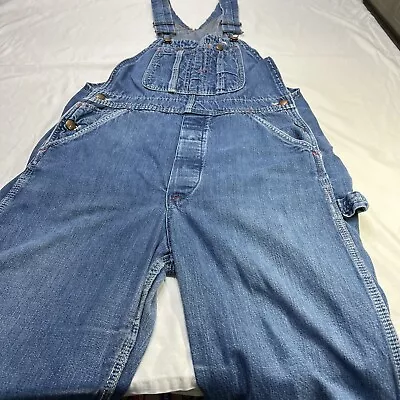 Montgomery Wards Bib Overalls Vintage Farmer Jeans • $21.99