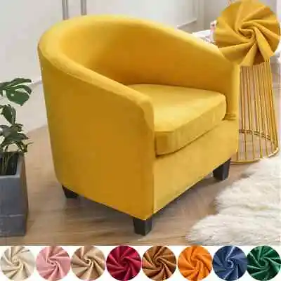 Split Soft Velvet Stretch Armchair Cover Sofa Slipcover With Seat Cushion Covers • $20.56