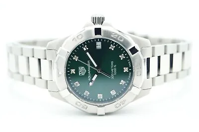 TAG Heuer Aquaracer WBD1316.BA0740 Green Dial Steel Ladies Quartz Watch • £1250