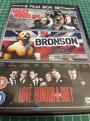 Malice In Wonderland Bronson Love Honour And Obey 3 Film DVD • £9.75