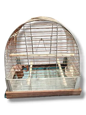 Vintage Bird Cage Rare Mid-Century Art Deco  Hanging Bird House • $60