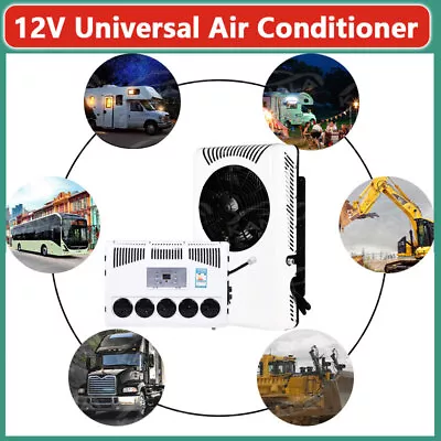 English Panel 12V 11000 BTU Universal Air Conditioner A/C For Bus RV Semi Trucks • $570