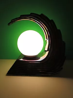 Mid Century Modern Iridescent THE WAVE Retro Table Accent Lamp • $160