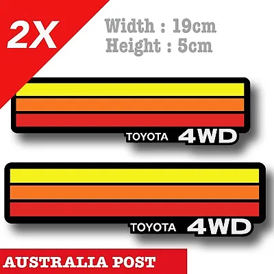 TOYOTA TRD 4WD Vintage Logo Hilux 4x4 Off Road Ute Decal Stickers • $7.20