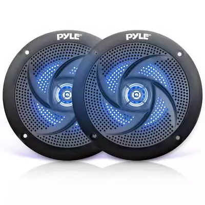 6.5 Inch Waterproof Low Profile Marine Speakers Black (2 Pack)new • $35.09