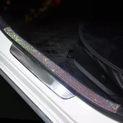 Bling Rhinestone Car Accessories Door Sill Scuff Cover Scratch Protector Sticker • $16.97