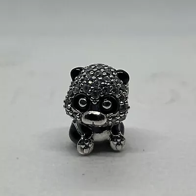 PANDORA Sparkling Cute Panda Silver Charm - 790771C01 • £18