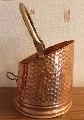Vintage Copper & Brass  Coal Bucket Scuttle  • £28