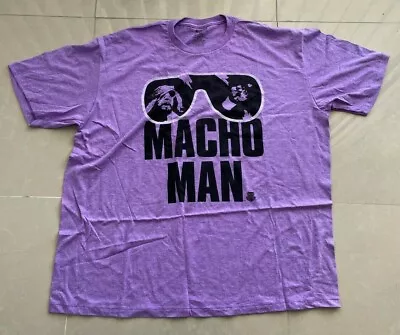 WWE Macho Man Randy Savage Sunglasses Purple Adult Shirt XXL NEW No Tag • $19.95