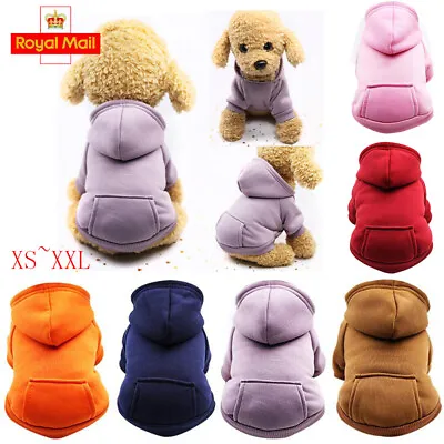 Pet Dog Hoodie Sweater Jumper Coat Warm Clothes Puppy Apparel Hooded Jacket ·· • £6.55