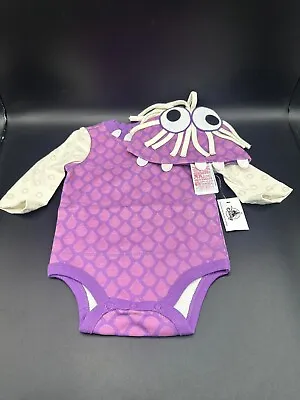 NWT Disney Parks Monster’s Inc BOO Bodysuit Costume & Baby Hat 0-3 Months • $49.88