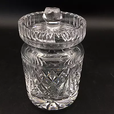 Waterford Crystal Vintage 4 1/4   Jam Honey Jar With Slotted Knob Lid No Spoon • $29.97