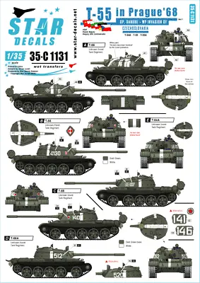 Star Decals 35-C1131 T-55 In Prague '68.  SCALE 1/35 • £8.59