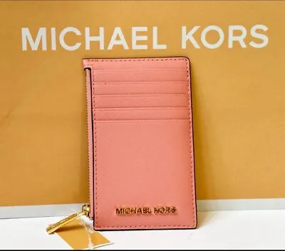 Michael Kors Jet Set Travel Top Zip Card Case Wallet • $28