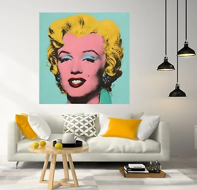 Marilyn Monroe Andy Warhol Abstract Art Work Printed Poster Or Framed Canvas Art • £55