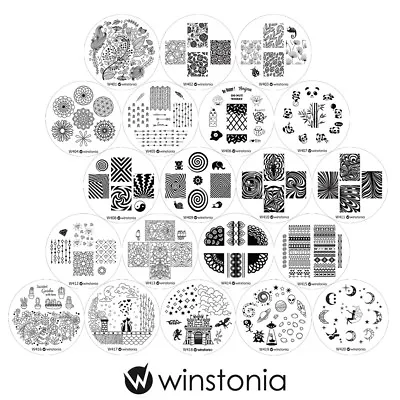 Winstonia Nail Art Stamping Plates Set Stamp Manicure 4TH GEN Template Disc Gel • $8.95