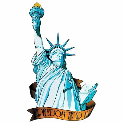 £9.19 • Buy Large Miss Liberty Cutout (84cm) Usa New York Party Decoration