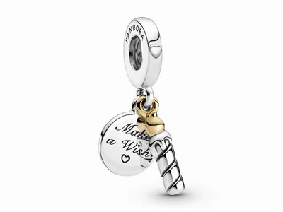 $65 • Buy PANDORA Charm Sterling Silver ALE S925 TWO TONE BIRTHDAY CANDLE 799328C00  NS30