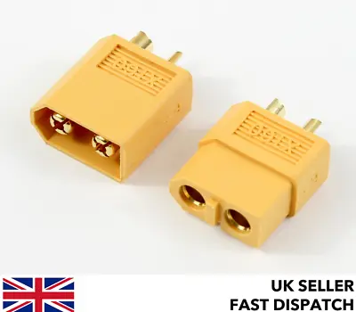 XT60 Male & Female Connectors/Plugs/Socket 10/5/1/2/3 RC LiPo Battery 12v 24v RC • £3