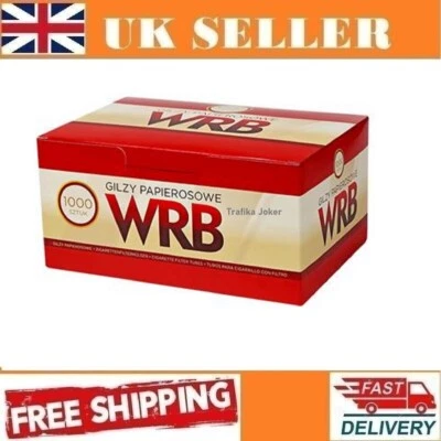 £11.99 • Buy 1000 WRB King Size EMPTY CIGARETTE FILTER TUBES Smoking Cigarette
