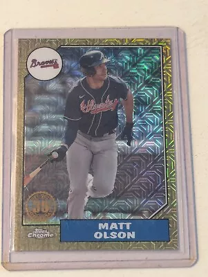 💎 [29/50] 2022 Topps Series 1 Matt Olson '87 Silver Mojo Refractor #T87C-40 SSP • $0.99